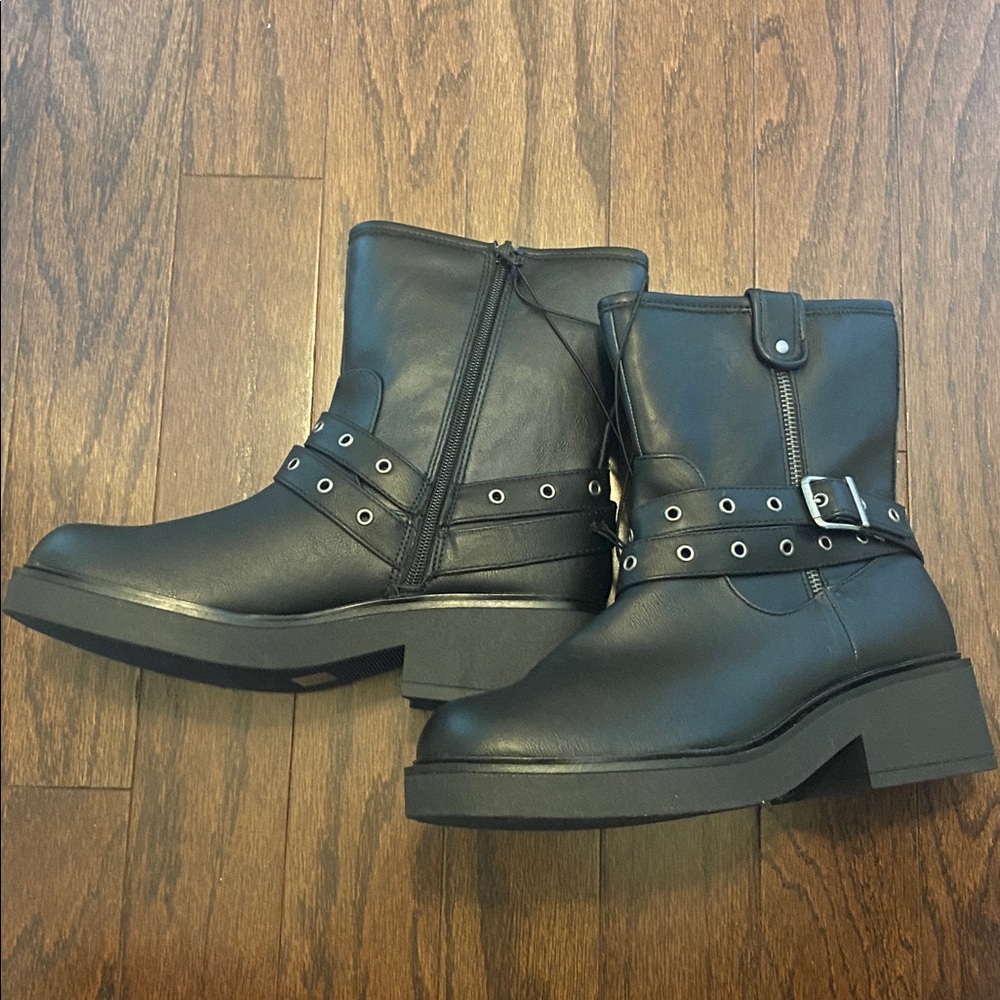 Pop Black Combat & Moto Boots